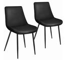 Lot De 2 Chaises De Salle à Manger Monroe Aspect Velours - Noir