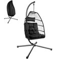 Fauteuil Suspendu Ariane Avec Structure Et Coussin 160kg - Noir