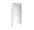 Baignoire Droite 160 X 75 Villeroy Et Boch Collaro Acrylique Stone White Trop Plein Chrome