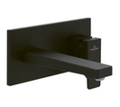 Mitigeur Lavabo Mural Architectura Square Avec Vidage Push Open Matt Black