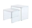 Lot De 2 Tables D'appoint "elementary" 46cm Blanc