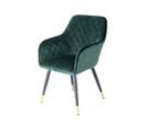 Chaise Déco En Velours "amino" 86cm Vert et Noir