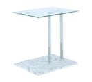 Table D'appoint En Marbre "julius" 49cm Blanc