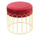 Pouf Rond Design "cleopatra" 39cm Bordeaux