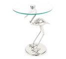 Table D'appoint Design "animality Oiseau" 58cm Argent