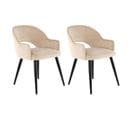 Lot De 2 Chaises En Velours "joris" 77cm Champagne