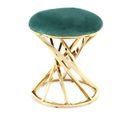 Tabouret Design "wesley" 49cm Vert et Or