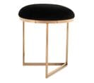 Tabouret Design "wynona" 49cm Noir et Or Rose