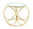 Table D'appoint Design "whitney" 52cm Transparent et Or