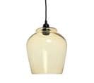 Lampe Suspension En Verre "sombra" 29cm Orange