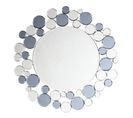 Miroir Mural Design "bubble" 80cm Gris et Argent