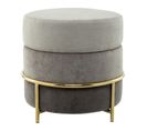 Pouf Design En Velours "matilda" 48cm Gris