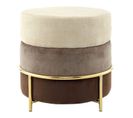 Pouf Design En Velours "matilda" 48cm Marron