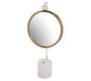 Miroir à Poser Rond "eleganca" 65cm Blanc et Or