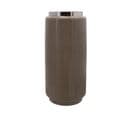 Vase Déco Rond "uniqa" 30cm Taupe et Argent