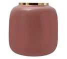 Vase Rond Design "niklas" 20cm Rose et Or