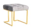 Tabouret Design En Velours "rare" 48cm Gris