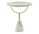 Table D'appoint Design "rocio" 54cm Blanc et Or