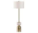 Lampadaire Rond Design "ceres" 127cm Blanc et Or