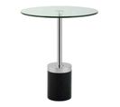 Table D'appoint En Marbre "lana" 53cm Argent et Noir