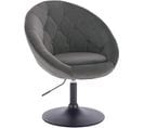 Tabouret De Bar-fauteuil De Bar En Velours Réglable-chaise De Loisir Rotatif-gris Foncé