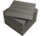 Lot De 11 De Dalle De Terrasses En Composite Bois-plastique.1 M². 30x30 Cm. Anthracite
