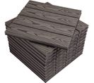 Lot De 11 Dalles De Terrasse En Composite Bois-plastique.1 M².30x30 Cm.gris Clair