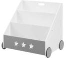 Bibliothèque Pour Enfants - Étagère - Meuble De Rangement Pour Jouets Et Livres Blanc Gris