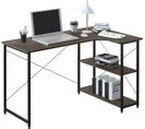 Table De Bureau En Bois+acier.table D'ordinateur.table De Travail.noir+rouille.120 X 74 X 71.5 Cm