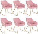 6x Chaises De Salle À Manger Rose