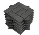 Carrelage De Sol Dalle Wpc 30x30 cm.jardin Terrasse Fixation Plug-in.anthracite 22 Pièces/2 M²