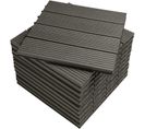 Wpc Carrelage De Sol 30x30 cm.revêtement Sol Pour Extérieur En Bois-plastique.gris(22 Pièces/2 M²)