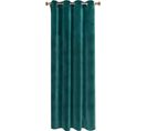 1 Pc Rideau Occultant Avec Oeillets En Velours 140x245cm Vert