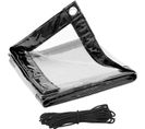 Bâche Transparente Avec Oeillets 2x2 M. Bâche De Protection Imperméable 380g/m² Pvc