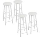 Lot De 4 Tabourets De Bar.tabouret De Bistrot.chaise Stable+durable.surface D'assise En Mdf.blanc