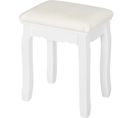 Tabouret Coiffeuse Blanc.chaise De Maquillage En Velours.pouf Banc Piano.38x28.5x45cm