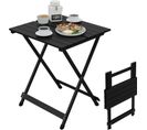 Table De Camping Pliante En Aluminium,table De Pique-nique Ultra-légère Portable,50.5x47x59.5cmnoir