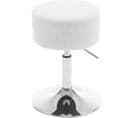 Tabouret De Maquillage Rembourré En Velours Côtelé,tabouret De Bar Pivotant,hauteur Réglable,blanc