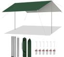 Bâche De Protection,tarp Bivouac,imperméable,avec Oeillets,poteaux De Tente,cordes,piquets,3x3m,vert