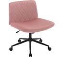 Chaise De Bureau À Roulette,chaise Coiffeuse,siège Pivotant En Velours,hauteur Réglable,rose