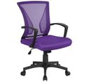 Fauteuil De Bureau Ergonomique Chaise De Bureau En Maille À Roulettes Violet