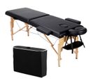 Table De Massage Portable Pliable À 2 Zones Noir