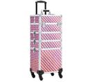 Grande Valise À Maquillage Mallette Maquillage 4 En 1 Rose Pailleté