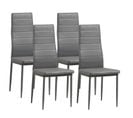 Chaises De Salle à Manger Milano, Lot De 4, Gris