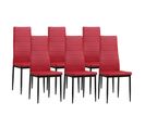 Chaises De Salle à Manger Milano, Lot De 6, Rouge