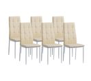 Chaises De Salle à Manger Rimini, Lot De 6 Beige