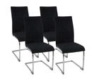 Chaises De Salle à Manger Lugano, Lot De 4, Noir