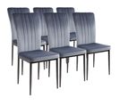 Chaises De Salle à Manger Modena, Lot De 6, Gris