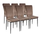 Chaises De Salle à Manger Modena, Lot De 6, Marron