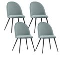 Chaises De Salle à Manger Capo Samt, Lot De 4, Turquoise